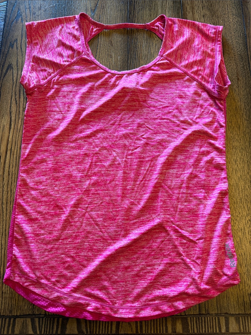 Reebok Women’s Hot Pink Heathered Short Sleeve Performance Tee